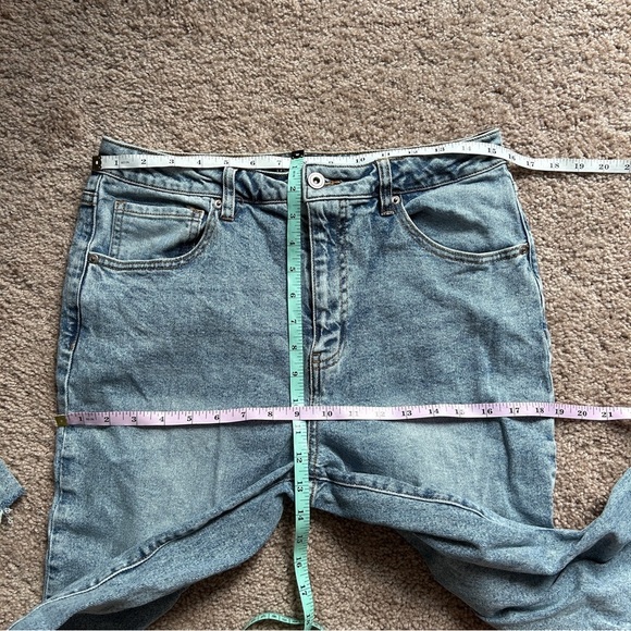 Fashion Nova All Tied Up Light Wash Blue Straight Leg Denim Jeans Size 13 - Picture 7 of 11